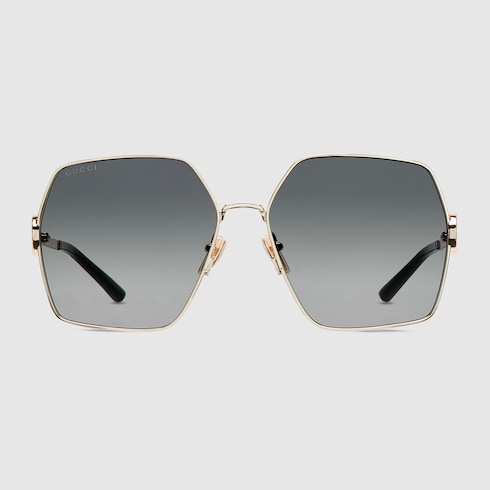 Oval frame sunglasses - gold