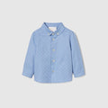 Baby Oxford cotton GG shirt - light blue