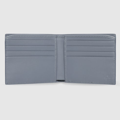 Dusty blue interior GG bi-fold wallet - dark blue GG Supreme