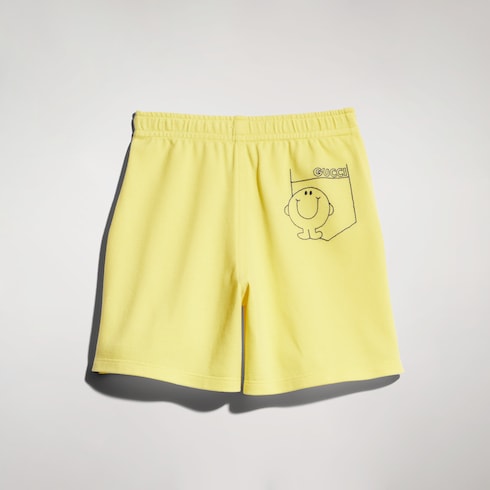 Children's cotton piquet shorts - yellow