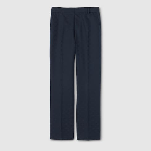 GG cotton gabardine pants - blue