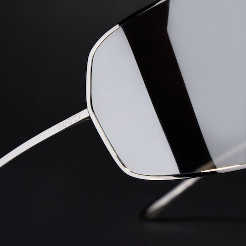Mask frame sunglasses - white