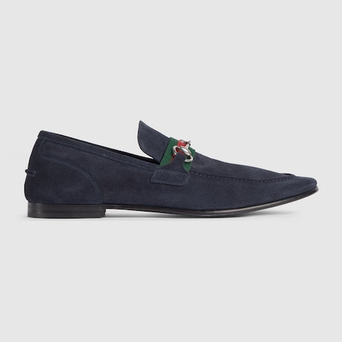 Men's Gucci Como loafer - blue soft suede