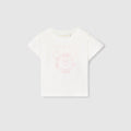Baby cotton T-shirt with print - white