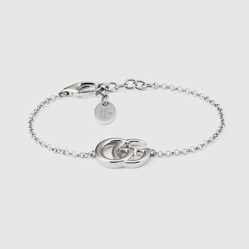 GG Marmont chain bracelet - palladium-toned brass