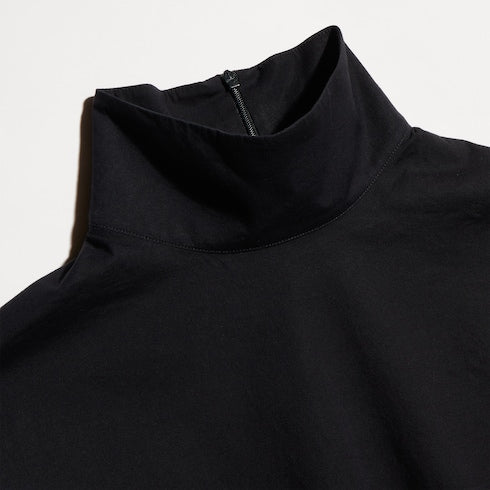 Cotton poplin T-shirt - black