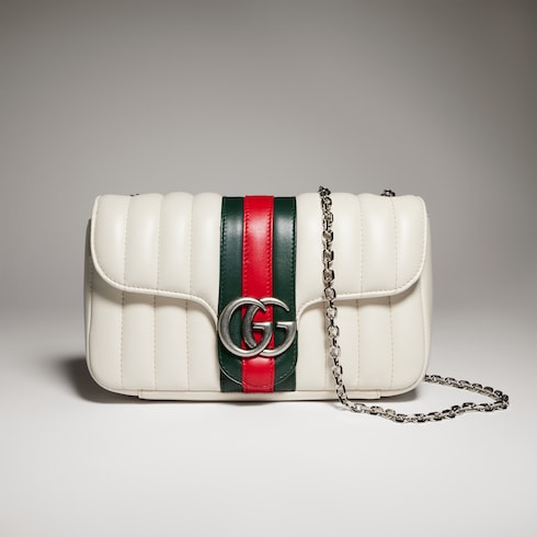 Jetset GG Marmont small shoulder bag - white leather