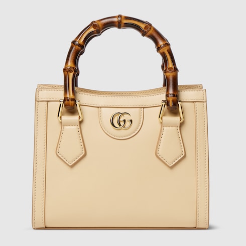Gucci Diana small tote bag - light yellow leather