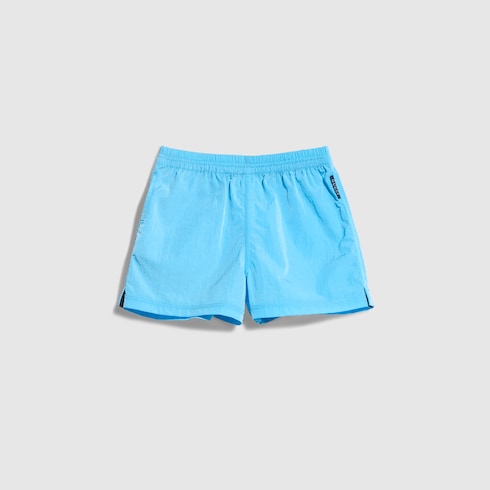 Baby nylon froissé shorts - light blue