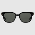 Square-framed sunglasses - black acetate