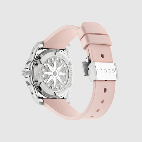 Gucci Dive watch, 36mm - pink rubber