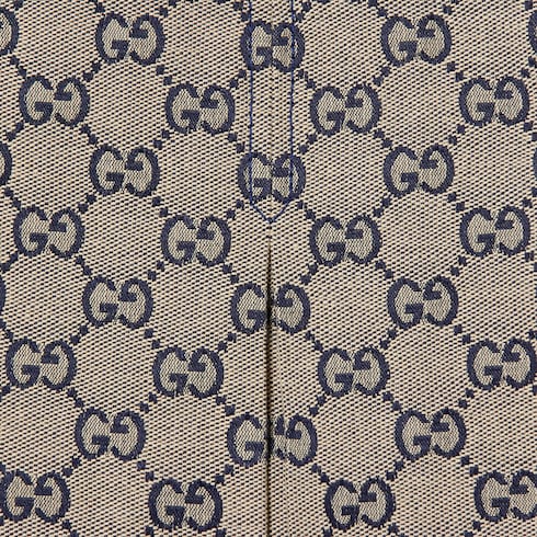 Children's GG canvas skirt - beige and blue